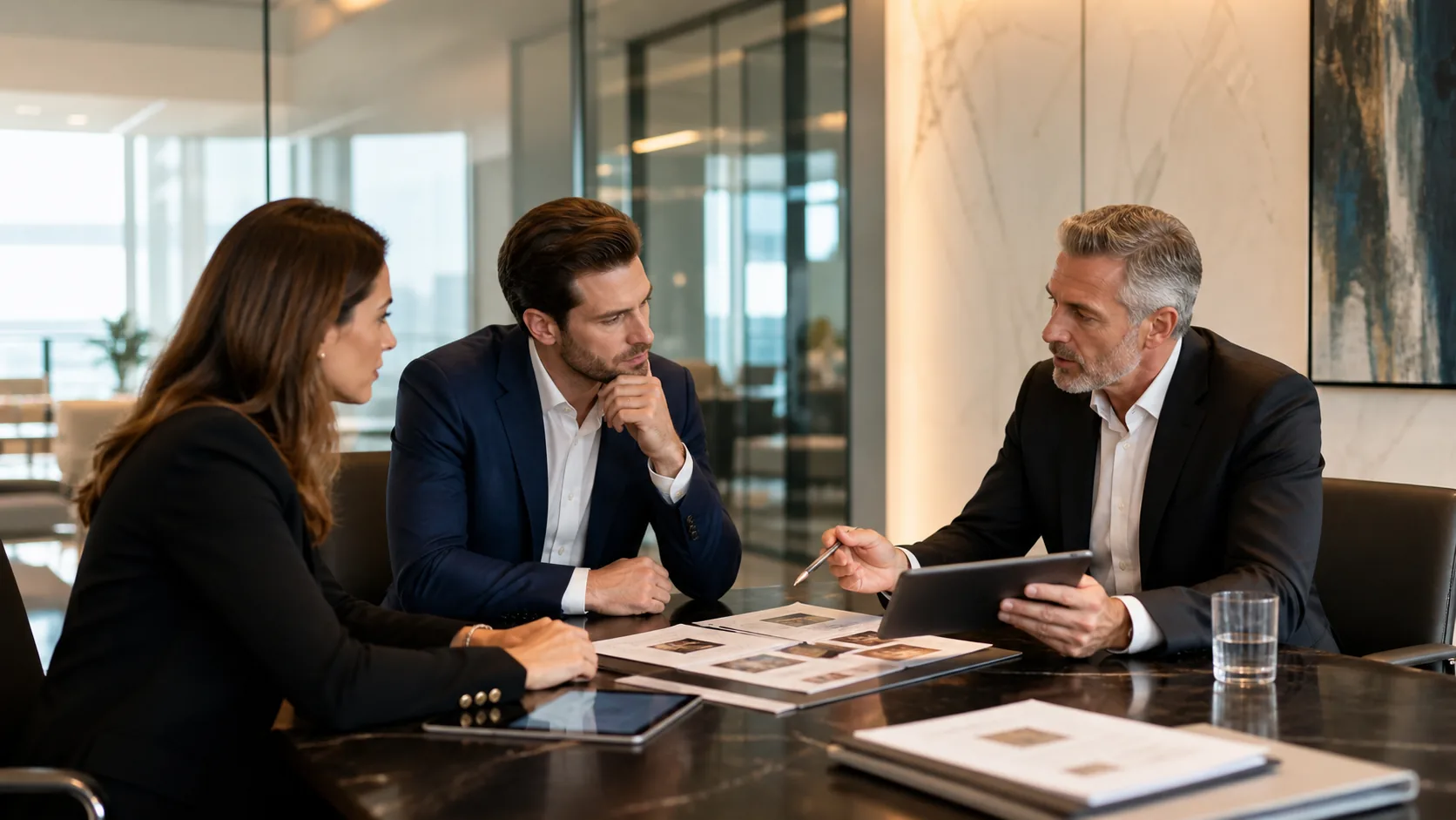 Mappy consultants in a client hiring discussion